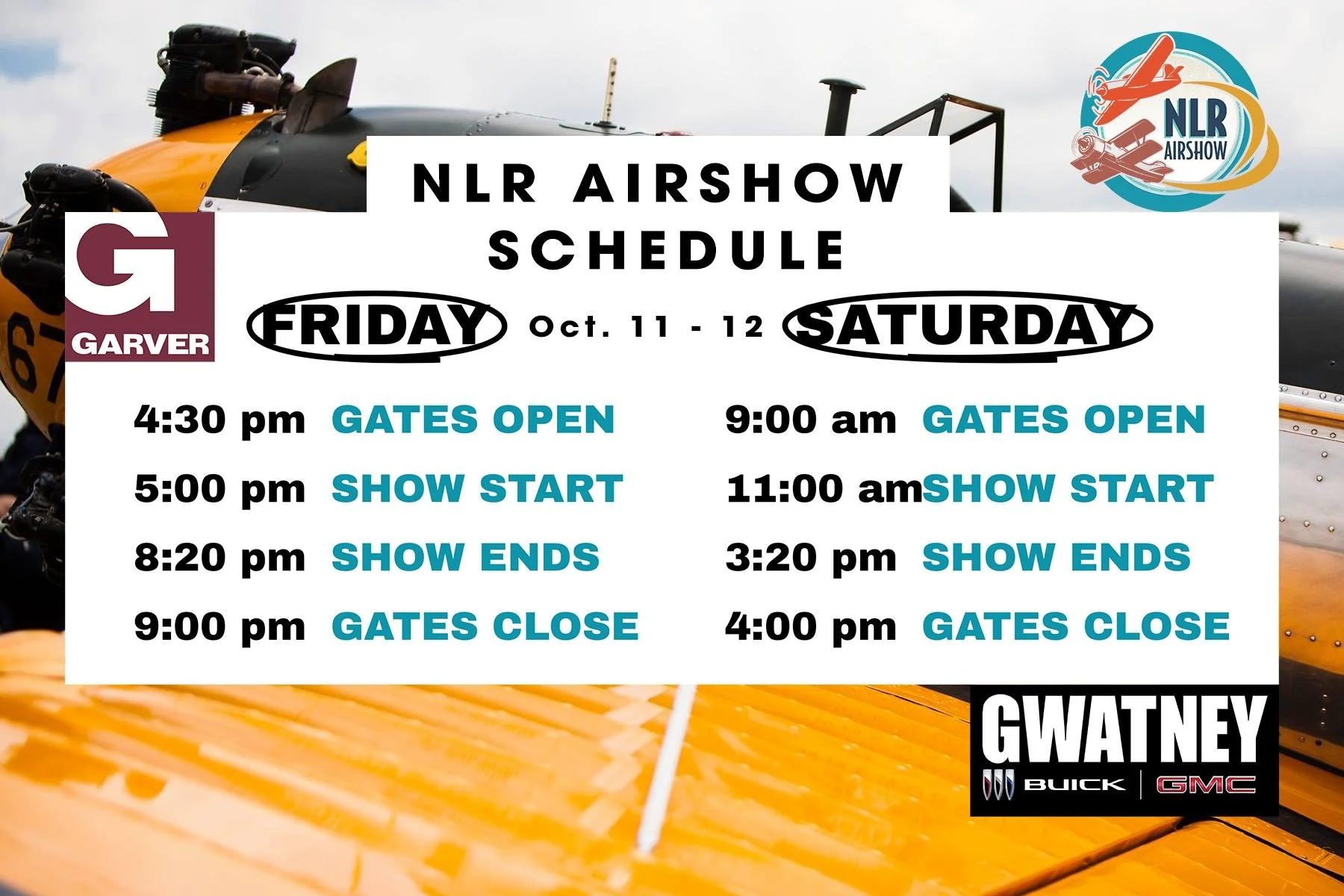 Get ready for an incredible lineup of performances and family fun. LESS THAN 2 WEEKS AWAY! Mark your calendars! ✈️ #NLRAirshow More information is available on our website. Follow the link in our bio and click, "Show Details"
📅 October 11-