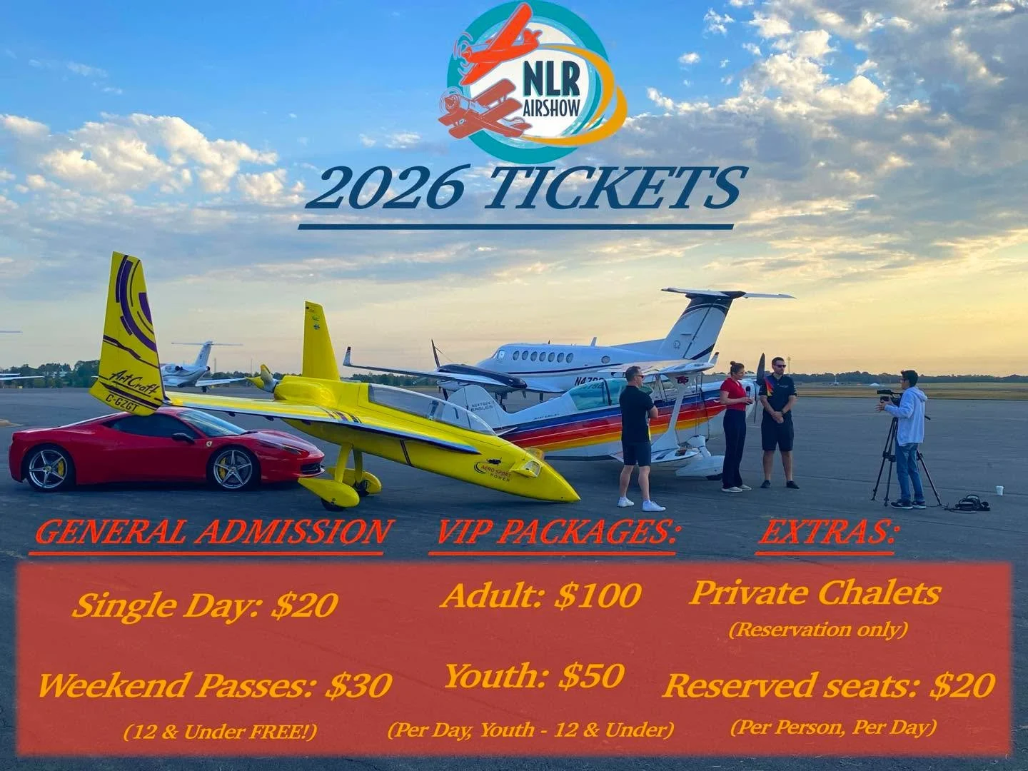 🎟️ Tickets Are On Sale Now! ✈️🔥

The wait is over &mdash; tickets for the North Little Rock Airshow are officially on sale at www.nlrairshow.com/tickets

Get ready for an unforgettable weekend of excitement featuring:

🌙 Saturday Night Show &ndash