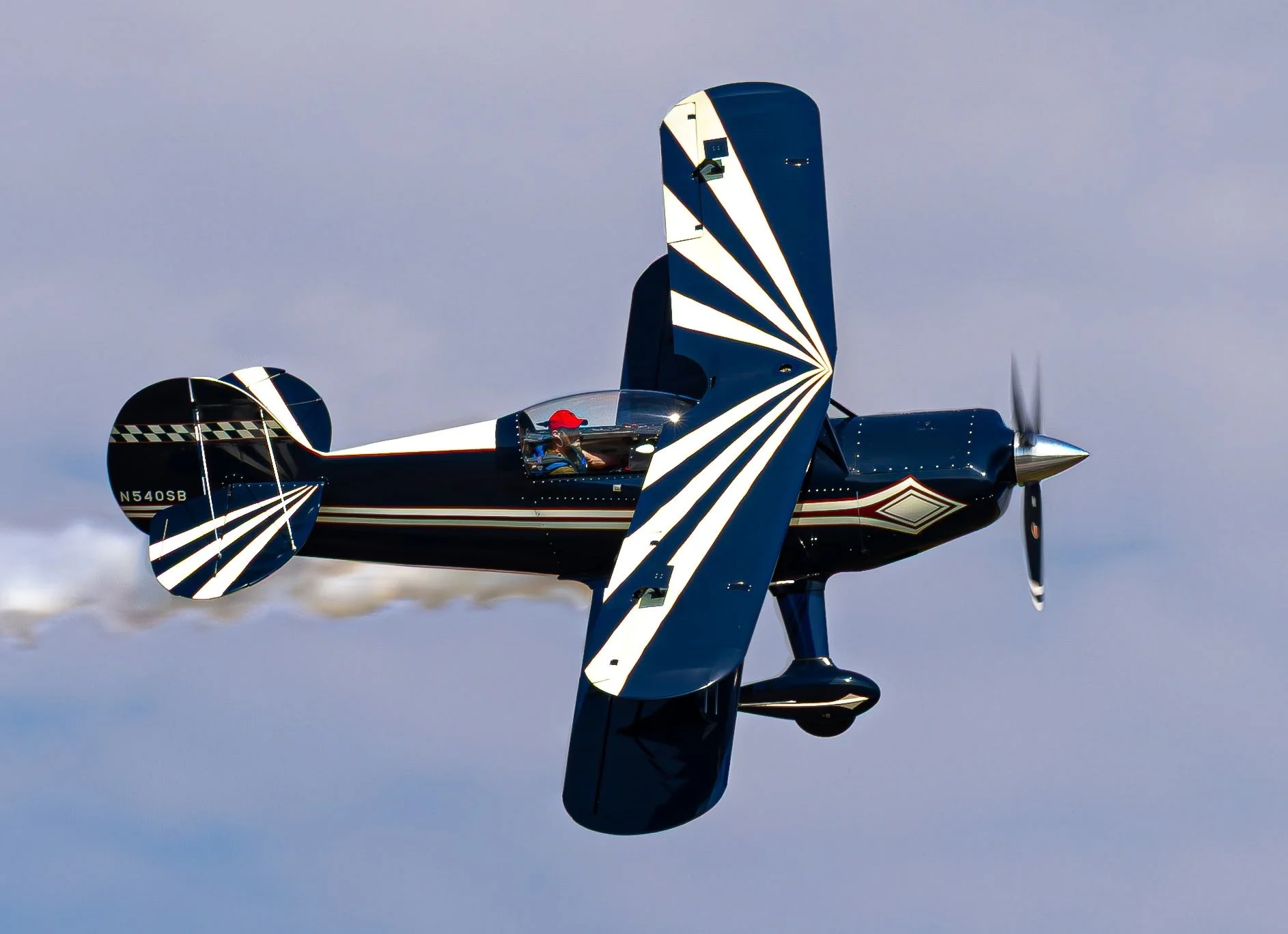 Retired Unites States Marine Corps F/A-18 fighter pilot Benjamin Ausbrooks takes to the skies in his 1999 Steen Super Skybolt