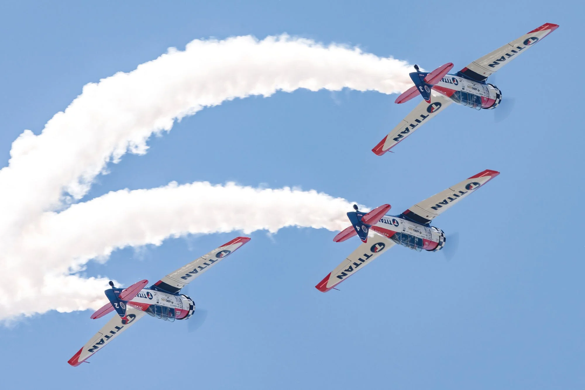 The TITAN Aerobatic Team is one of the airshow industry's most decorated and beloved performers. 
The mighty AT-6 Texan will have you saying "SMOKE ON!"