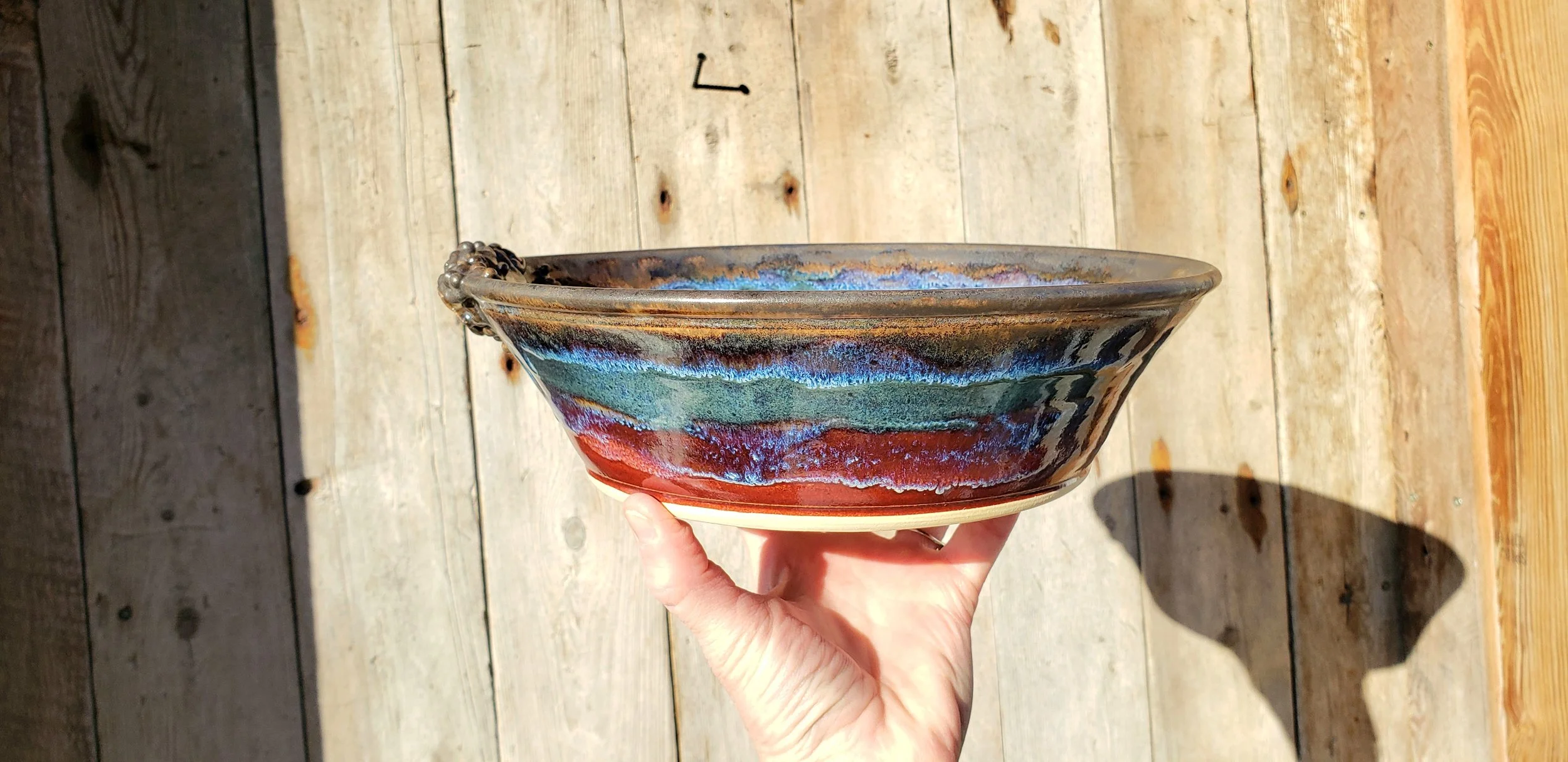 Large Pasta Bowl with Stars detail, antique golds, blues, red (1).jpg