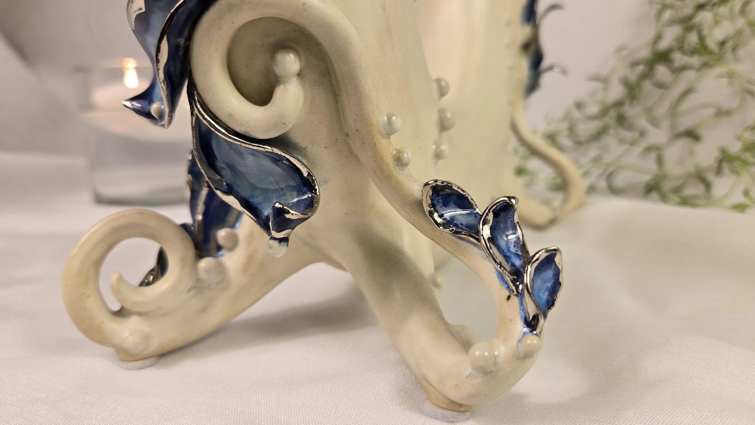 Danu Ring Teapot - alabaster, blues, hints of pearl, with 22k white gold accents on white stoneware (13).jpg