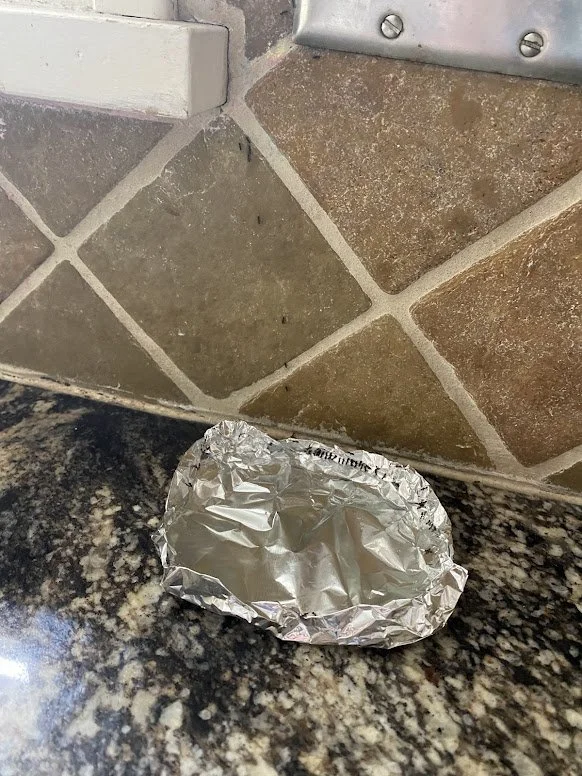 Foil "boat" bait station