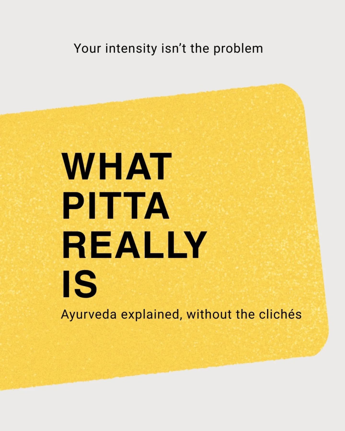 Pitta is not something you need to fix.

It&rsquo;s focus.
Drive.
Intensity.
Inner fire.

Imbalance happens when we never stop.
When being stressed and busy becomes normal.

Many Pitta women live on adrenaline.

It works &mdash;
until the body starts