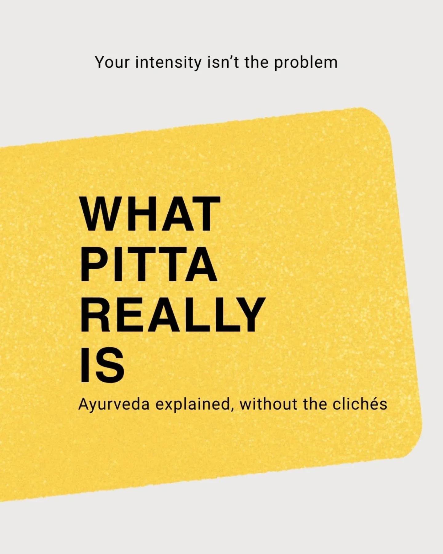 Pitta is not something you need to fix.

It&rsquo;s focus.
Drive.
Intensity.
Inner fire.

Imbalance happens when we never stop.
When being stressed and busy becomes normal.

Many Pitta women live on adrenaline.

It works &mdash;
until the body starts