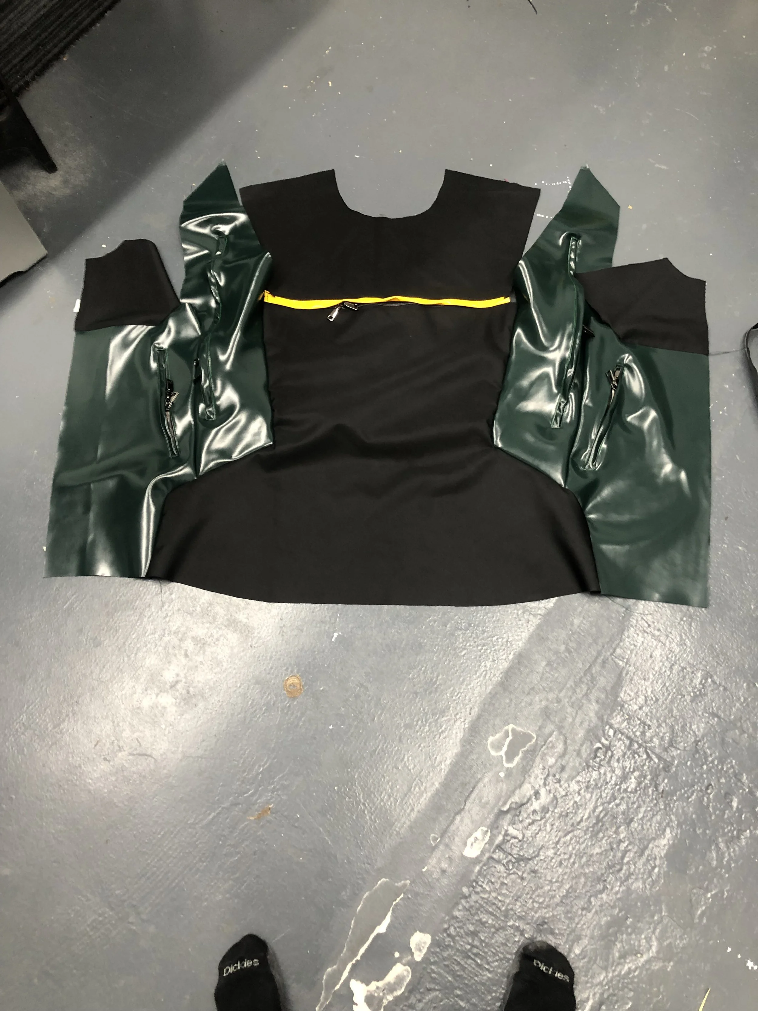 in progress photos, outside layer