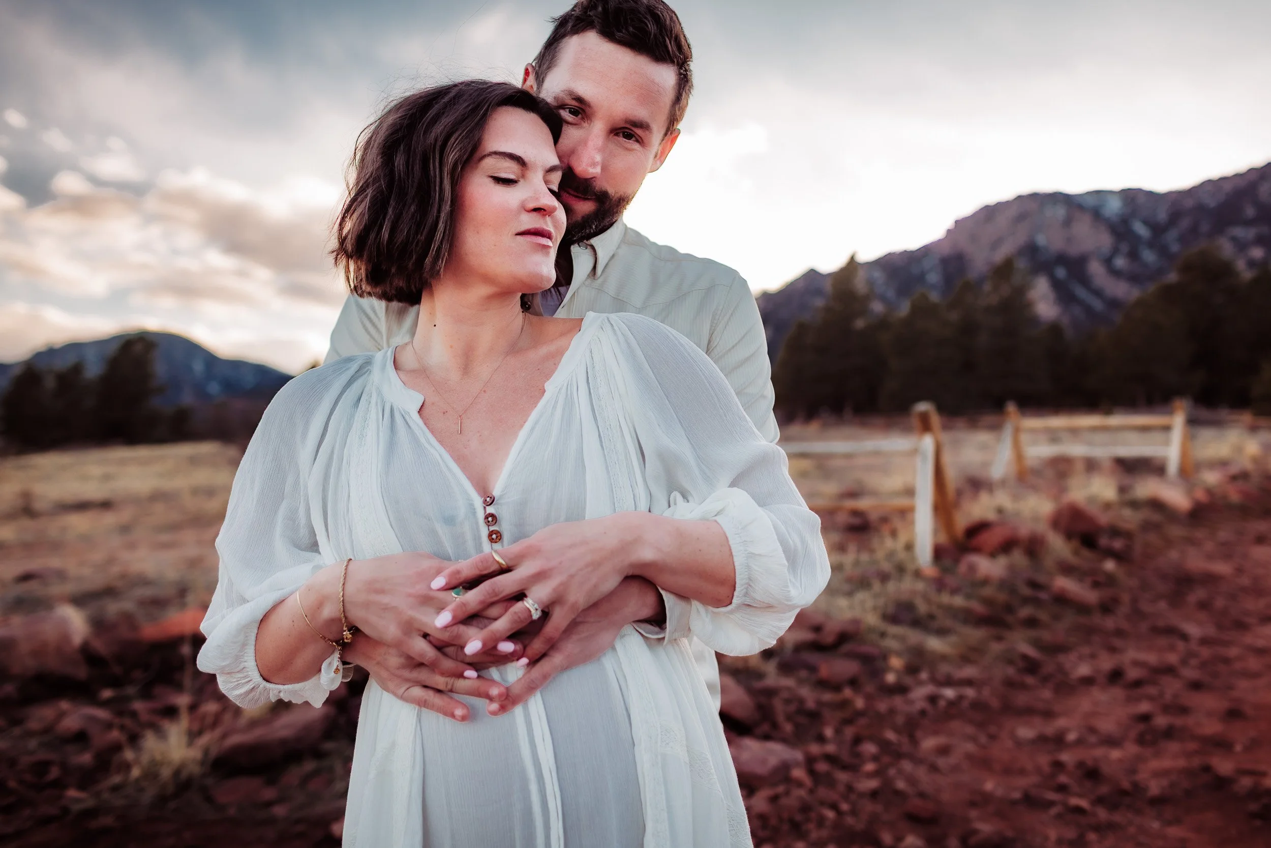 February Maternity Session at Shanahan Ridge | Boulder, CO