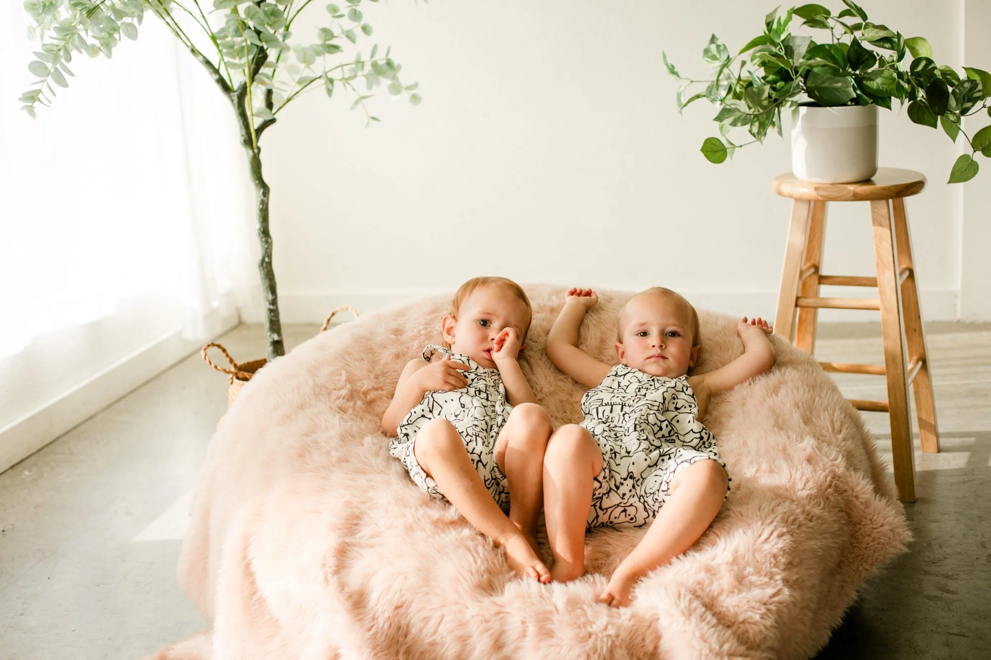 A light-hearted and fun photoshoot at Sugarhill Studio in Longmont, CO. This natural light studio is perfect for indoor photos especially when it's cold outside.