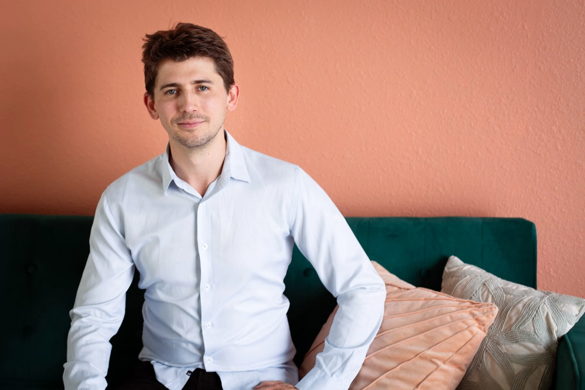 A headshot for a financial advising company that is updating their website