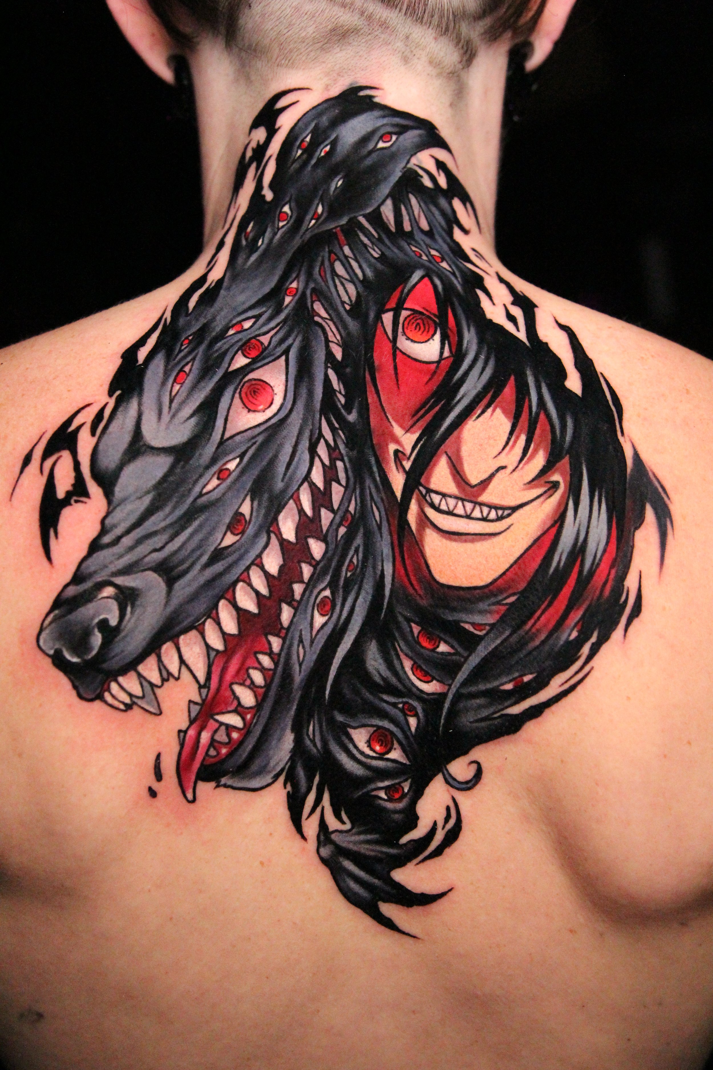 Alucard Tattoo - Anime tattoo of Alucard from Hellsing by Tattoo Artist Ren Behan in Orlando, Florida.