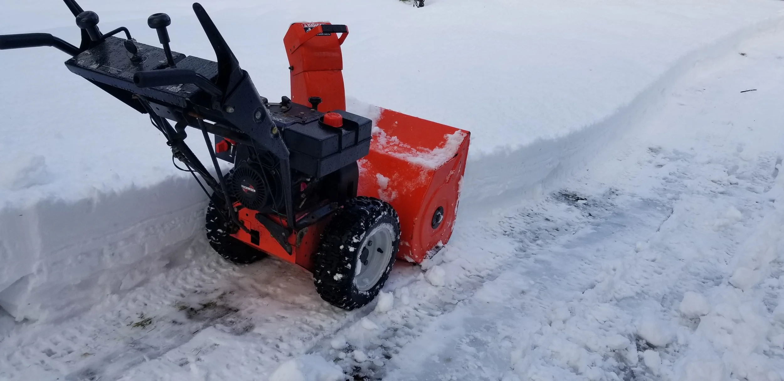 Snow Blower in Deep snow