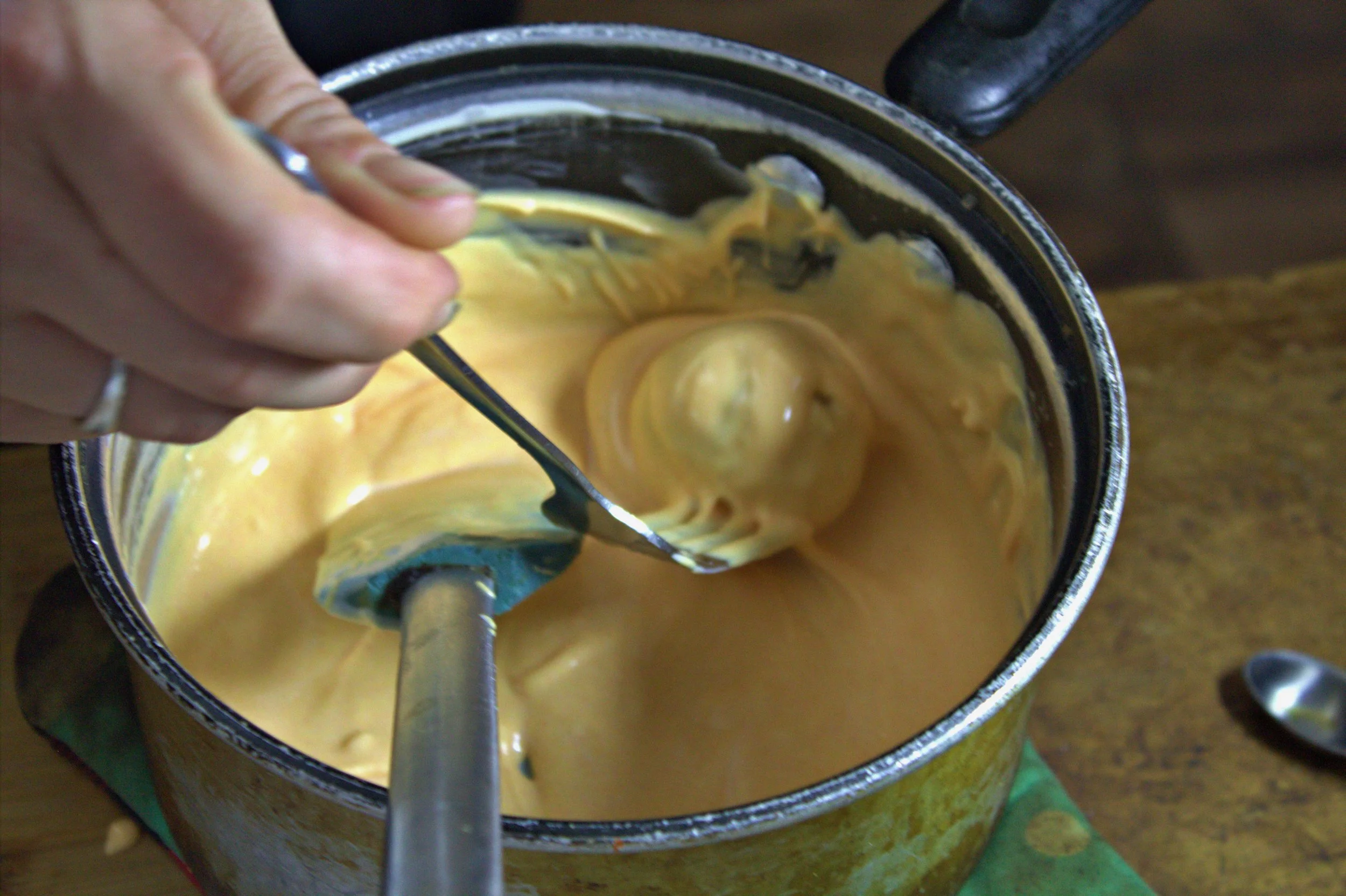 dipping in chocolate