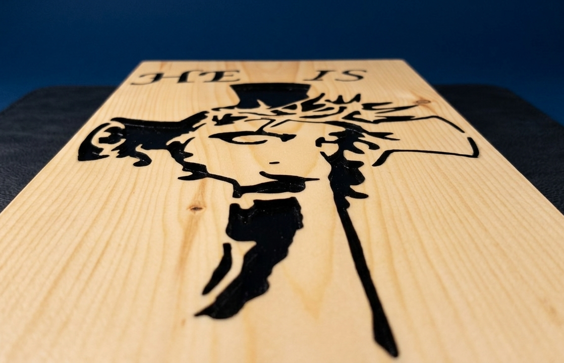 Handmade, He Is Risen wall sign