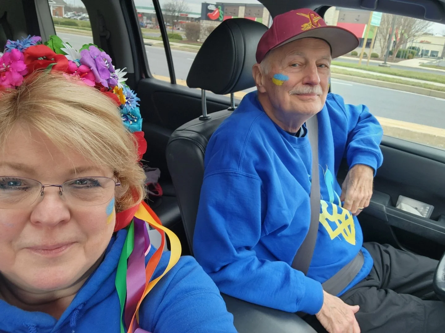 Husband and wife taking a selfie
