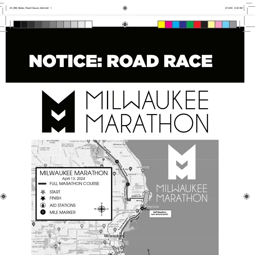 Just a reminder that Bayview will be busy for the Milwaukee Marathon this Saturday, April 13th. KK will be completely closed. Please plan to add some extra time before your appointment. If there's any problem, give us a call at 414-210-3242.