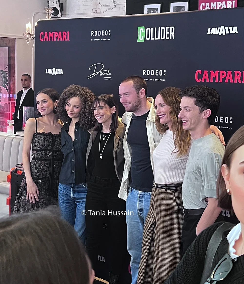 The cast of Poetic License with the director, Maude Apatow alongside Collider's Senior Reporter Perri Nemiroff on Sept. 6, 2025 in Toronto, Ontario.