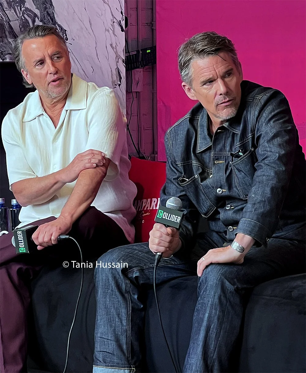 Richard Linklater and Ethan Hawke talk to Steve Weintraub at the Collider Studio at Marbl in Toronto on September 7, 2025.