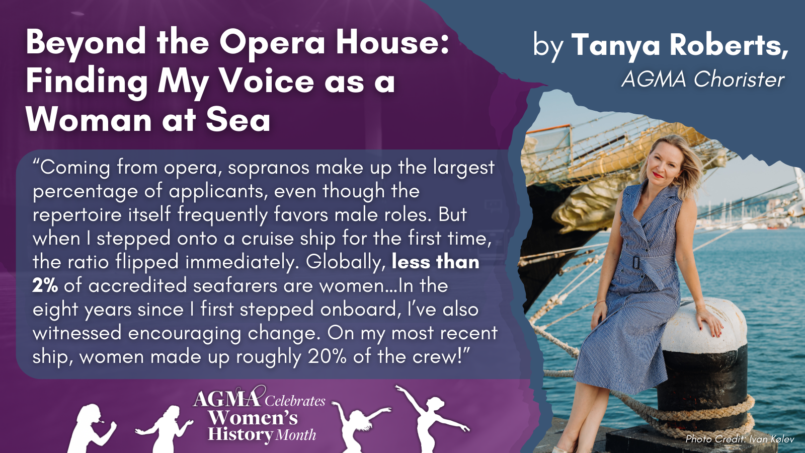 Tanya C. Roberts, singer and cruise entertainment professional, featured in AGMA article