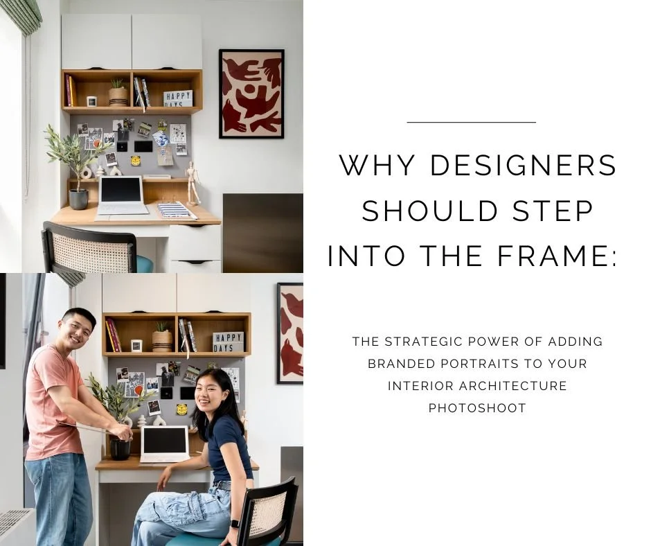 Why Designers Should Step Into the Frame: The Strategic Power of Adding Branded Portraits to Your Interior Architecture Photoshoot