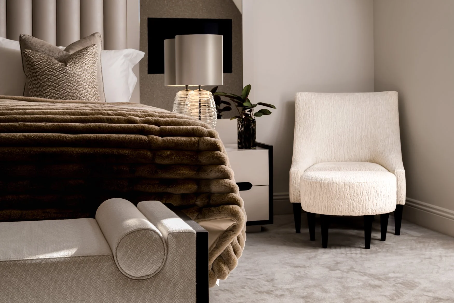 Bespoke Chair in a bedroom