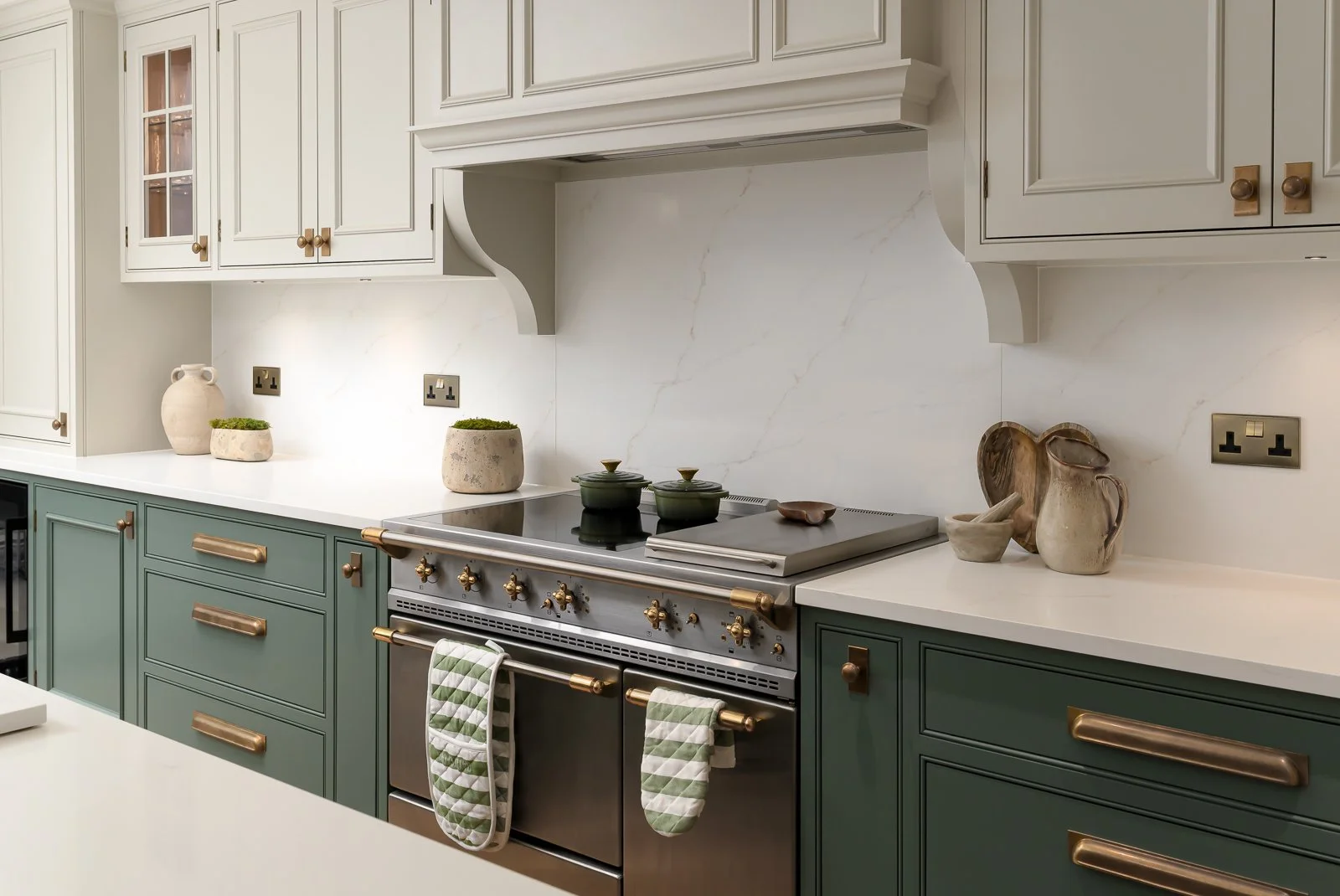 Kitchen design  photographed for Rebecca Sudic Interiors at Newlands, a completed residential interior project in Hertfordshire.