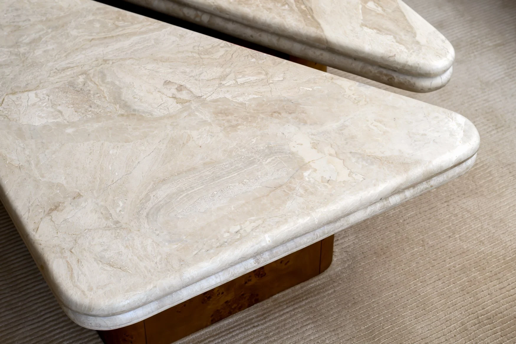 Full home interior design project in Barnet photographed for JAM Design Works. Detail photo of a marble cofee table in rectangual shape
