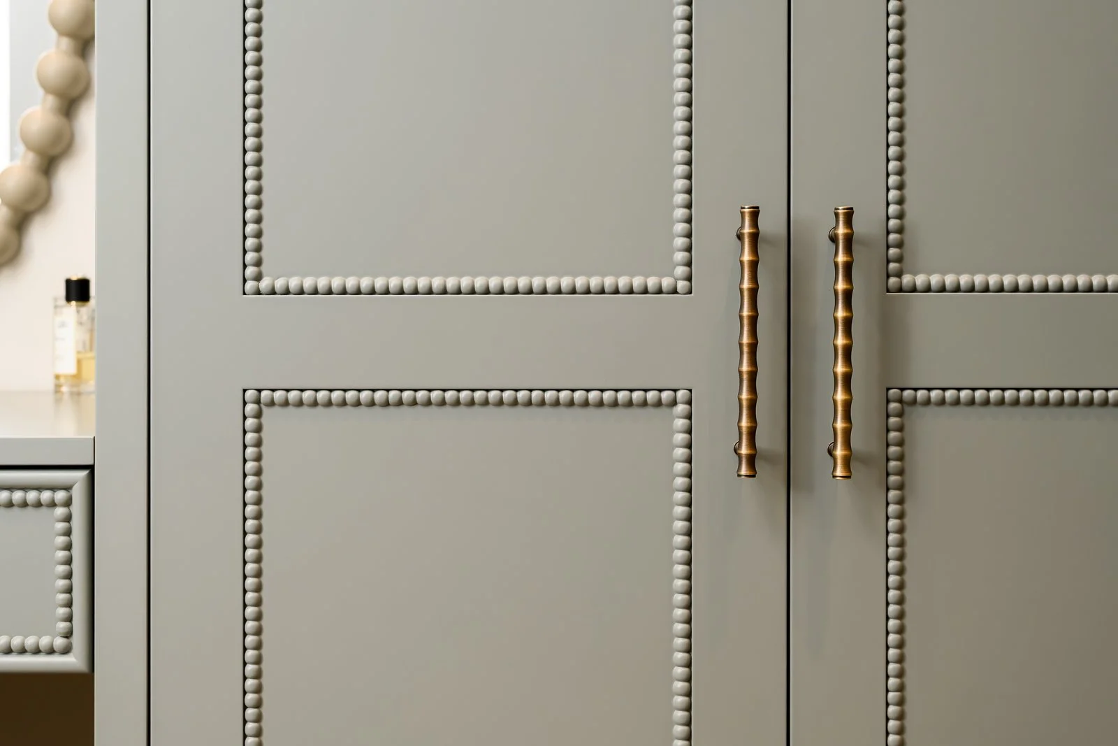 Bespoke fitted joinery at Newlands by Rebecca Sudic Interiors, photographed to show craftsmanship, storage and material detail.