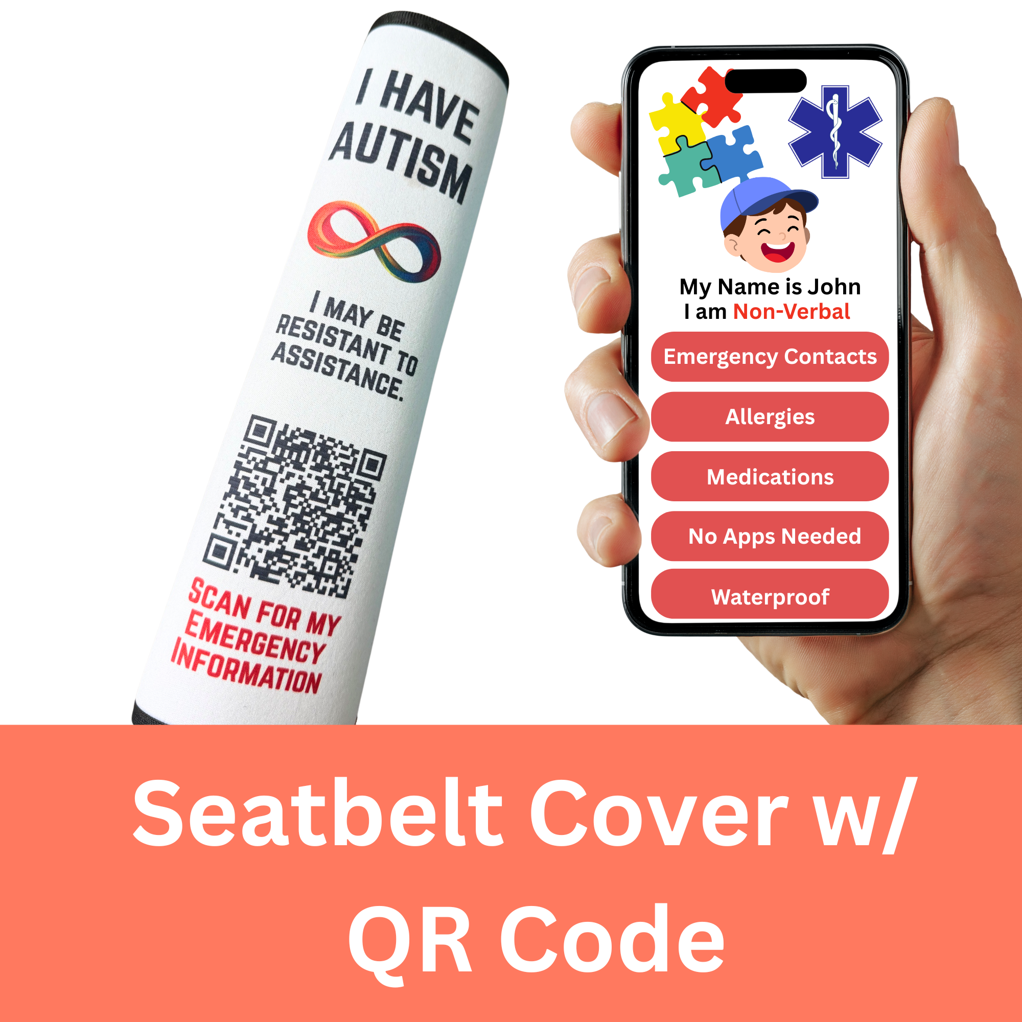 Seatbelt Cover_Autism Infinity