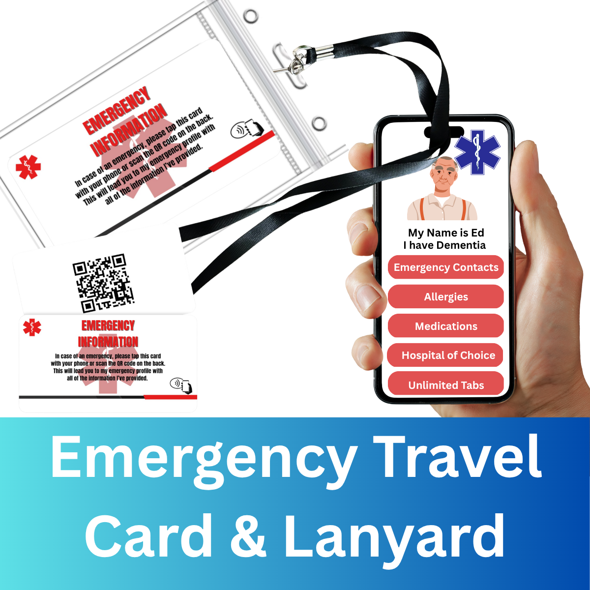 Emergency Cards: Original with Lanyard
