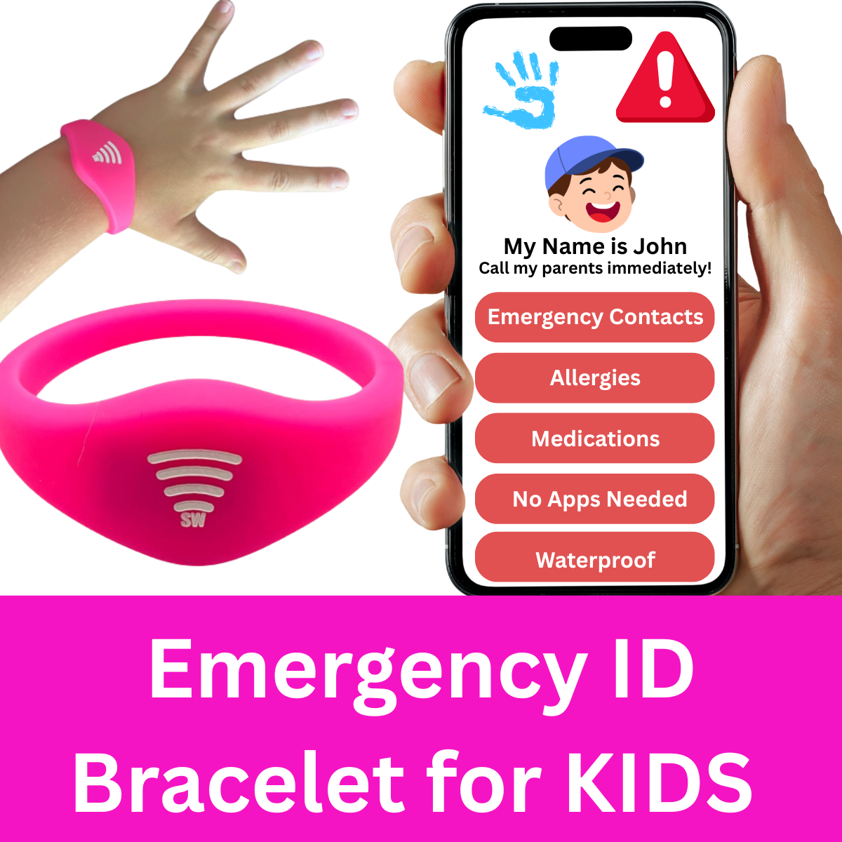 Kid Fitted: Neon Pink
