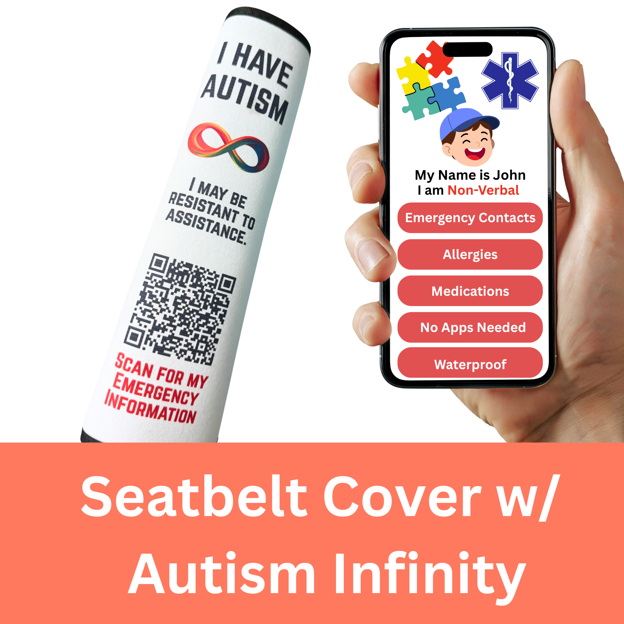 Seatbelt Cover_Autism Infinity