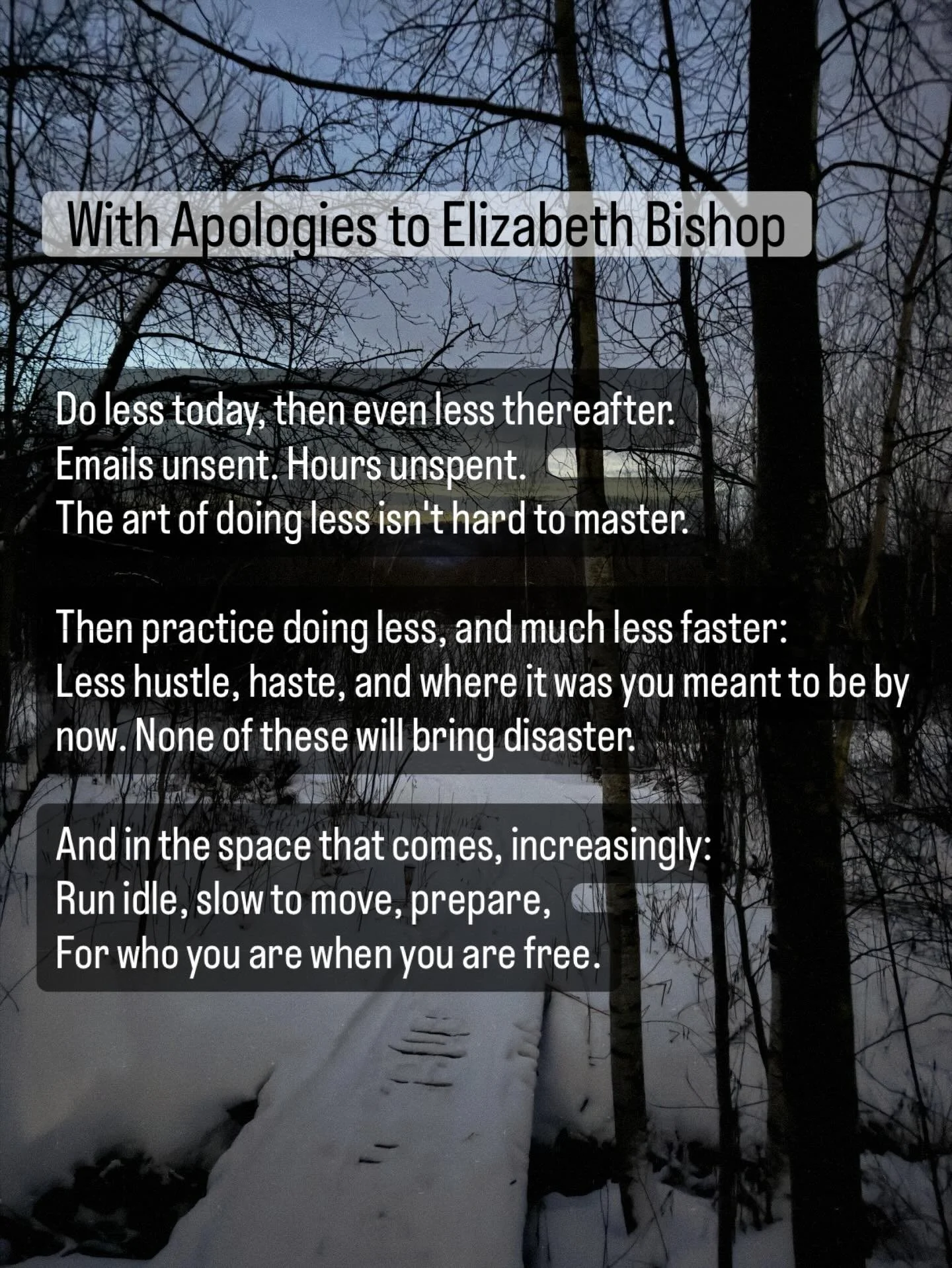 More on this theme of doing less. Being more present, and allowing space.
White space is not just a design concept. It&rsquo;s applicable across all disciplines, and at all times. And by the way i personally can be terrible at remembering to leave sp