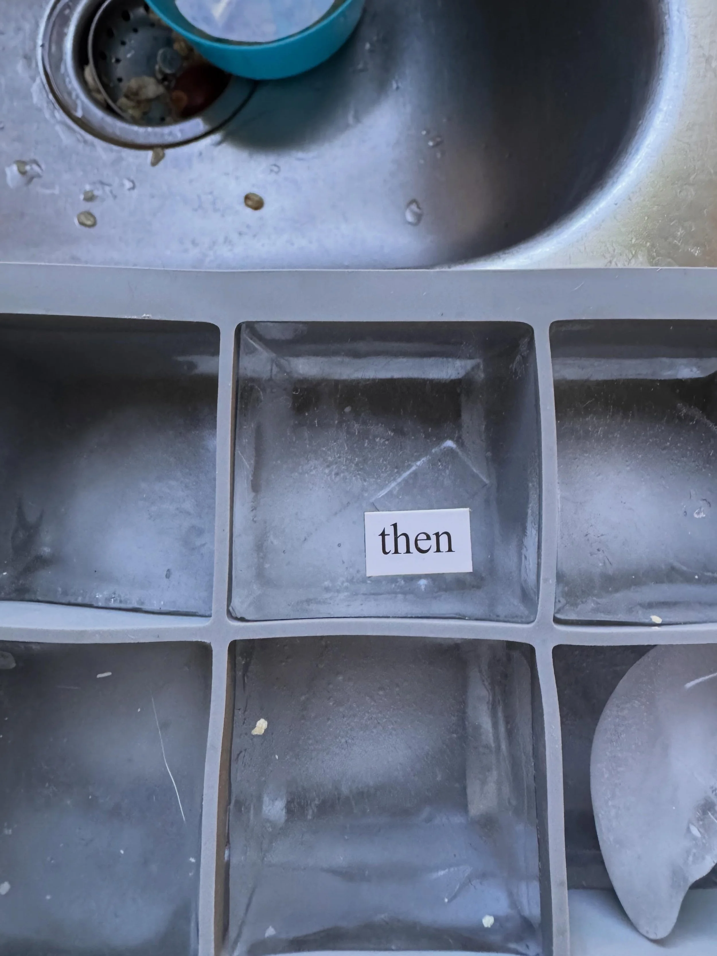 Spontaneous found art piece, mixed media: &ldquo;Then&rdquo;