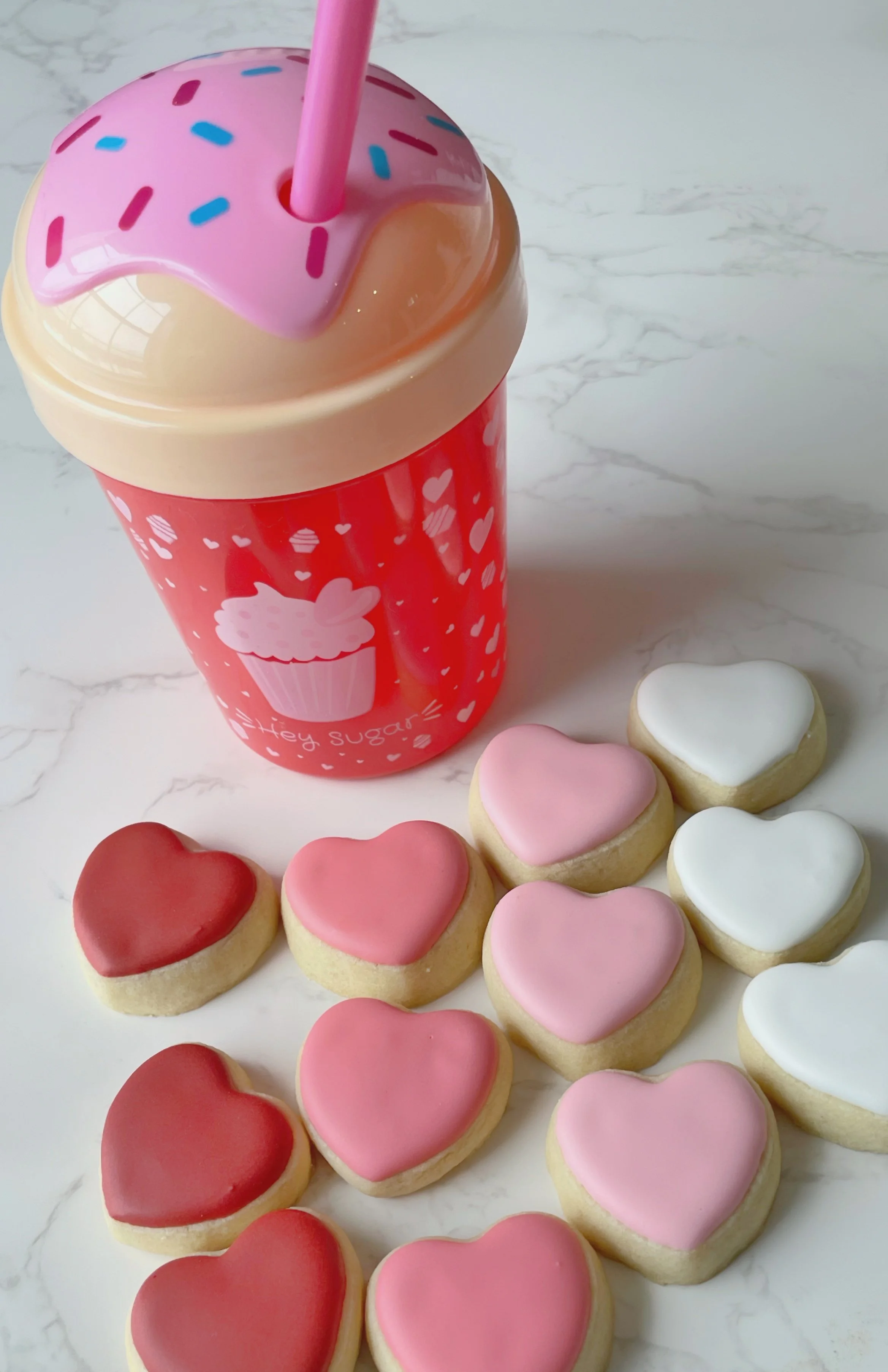 Mini heart cookie cup