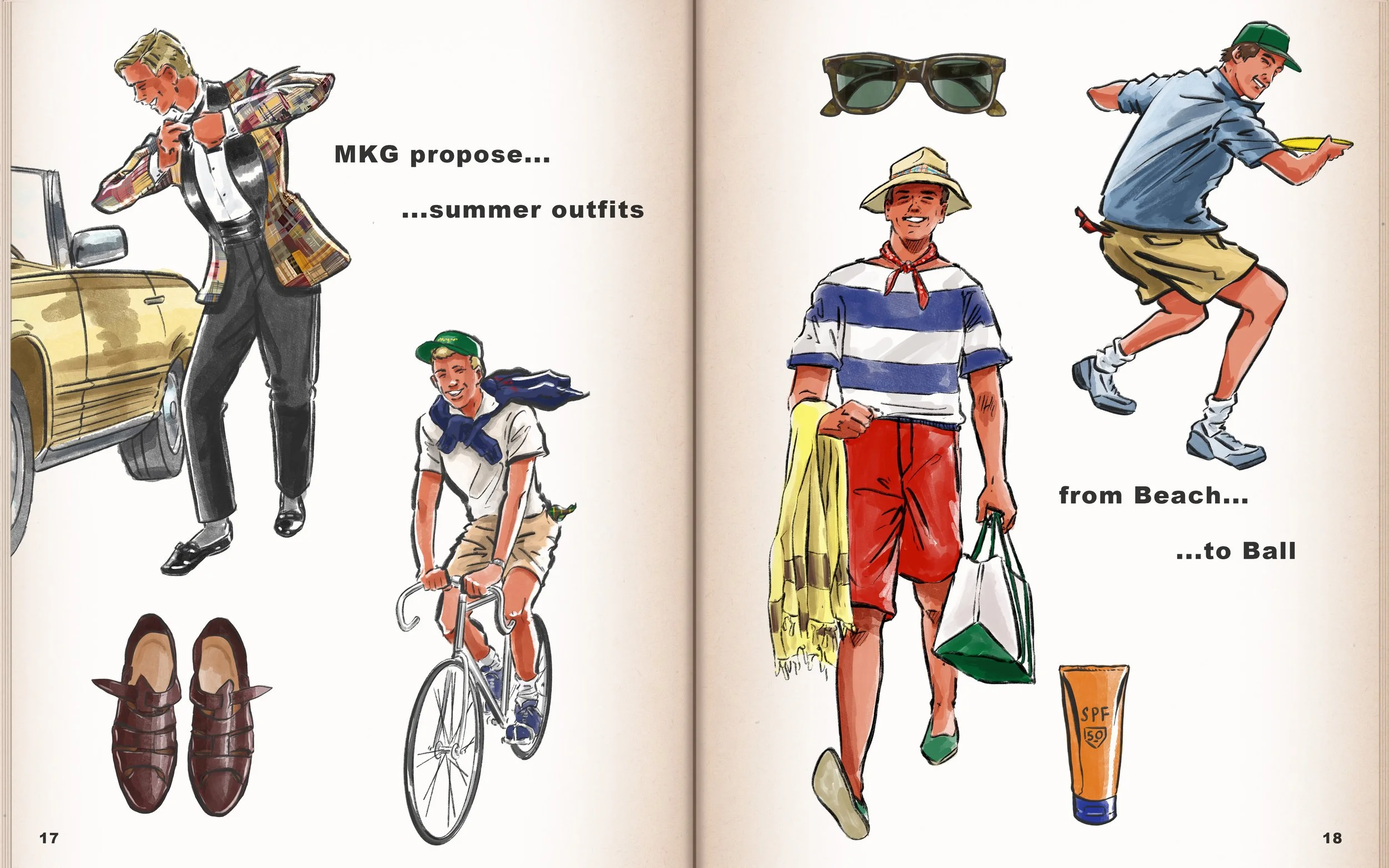  Illustrations done as a proposed magazine spread. 