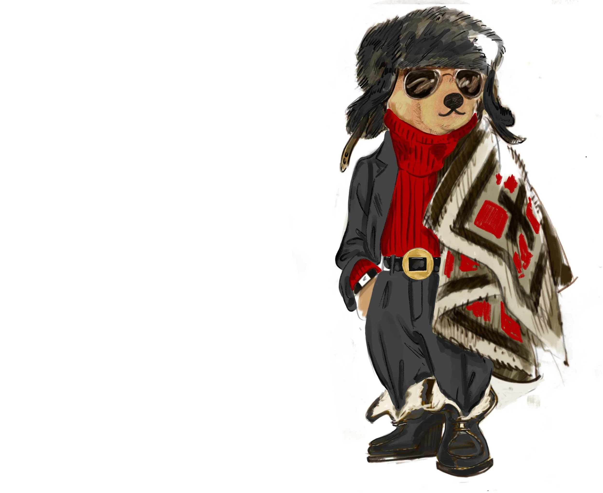  Updating an existing design with red details for Chinese New Year collection 