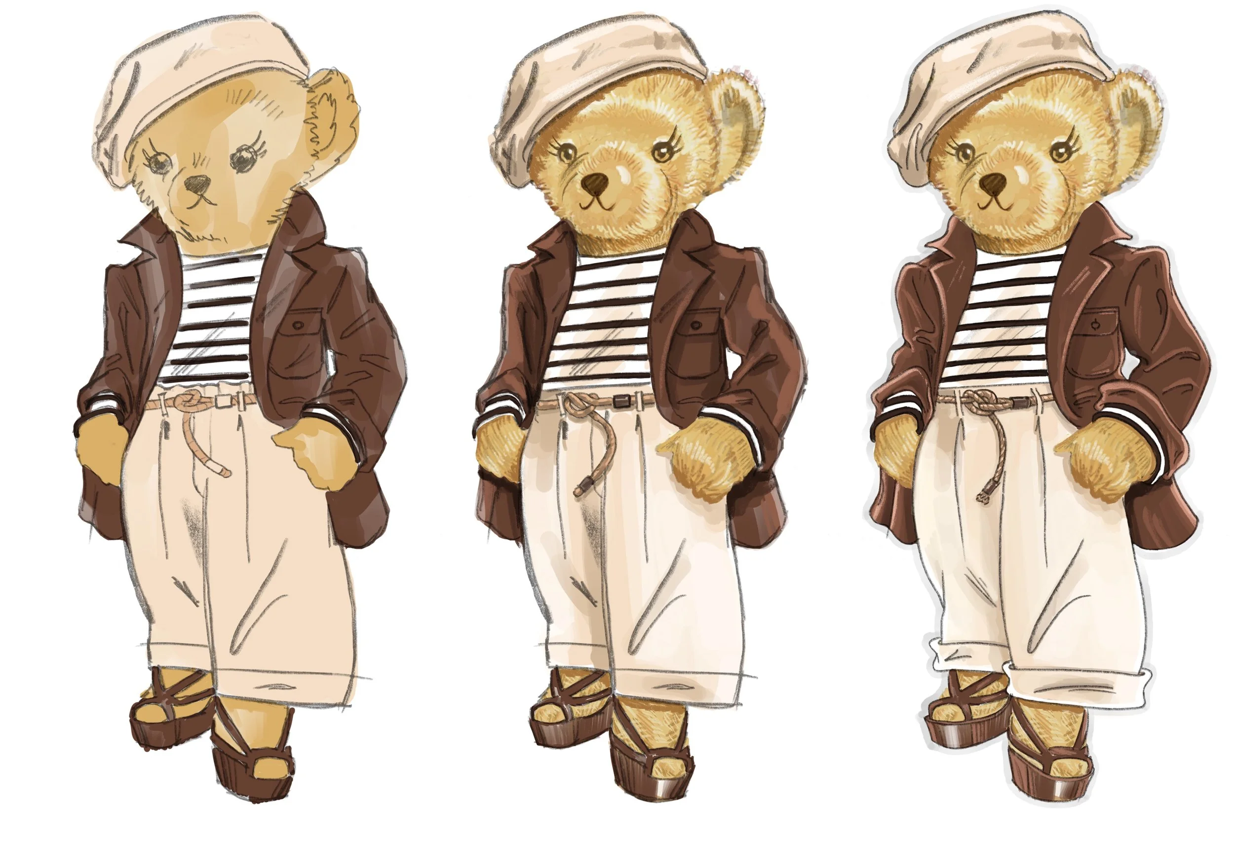  Concept development (from L to R) 