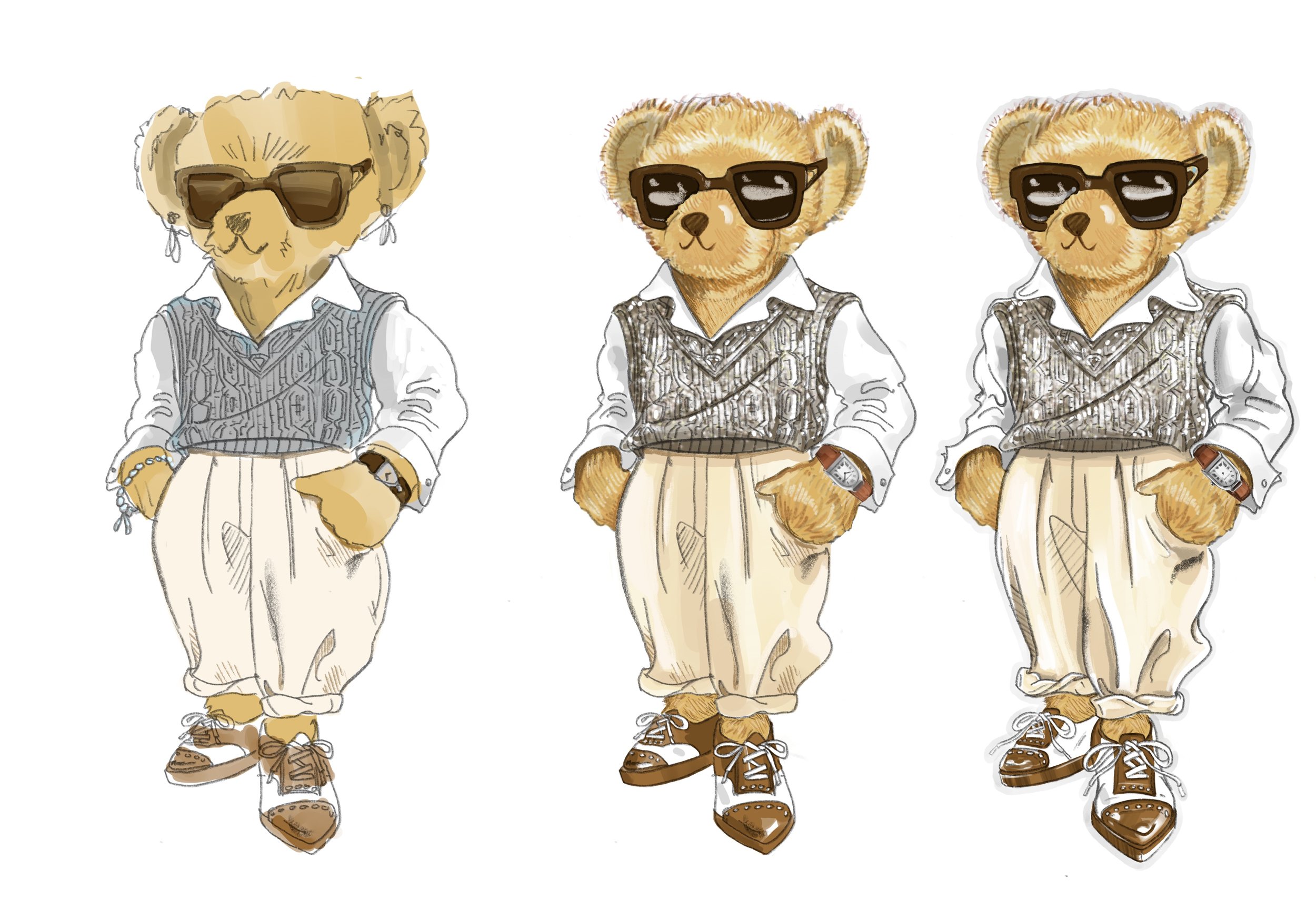  Concept development (from L to R) 