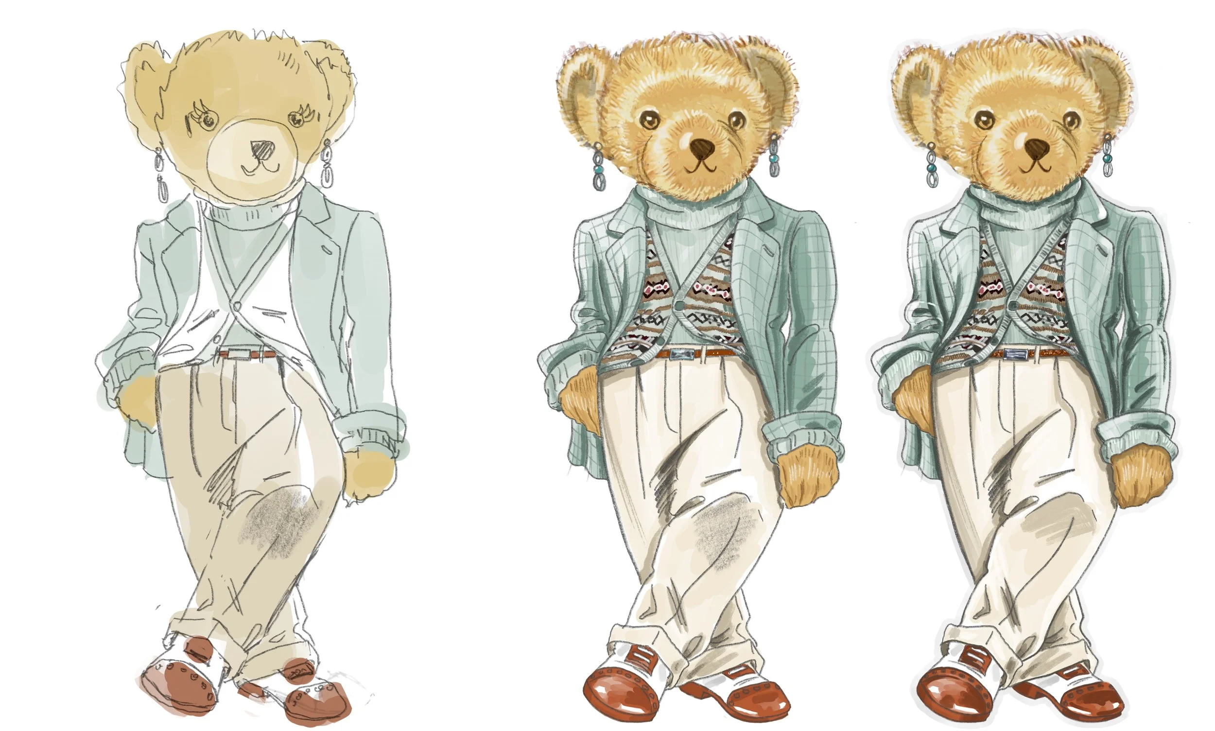  Concept development (from L to R) 