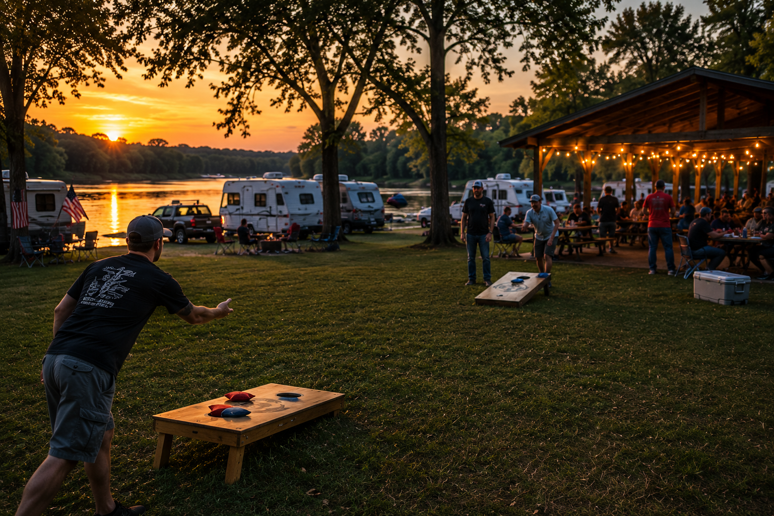 Cornhole Tournament &amp; Dinner – A Night of Fun at White River