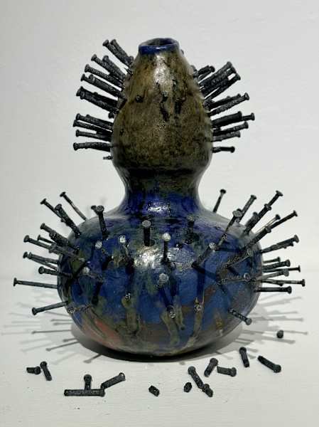 Spirit Vessel V, 2026
8.75 x 8.5 x 8.5 inches
terracotta, stainless steel nails