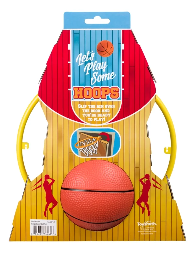 Toysmith Hoops Basketball Set – Indoor & Outdoor Mini Hoop