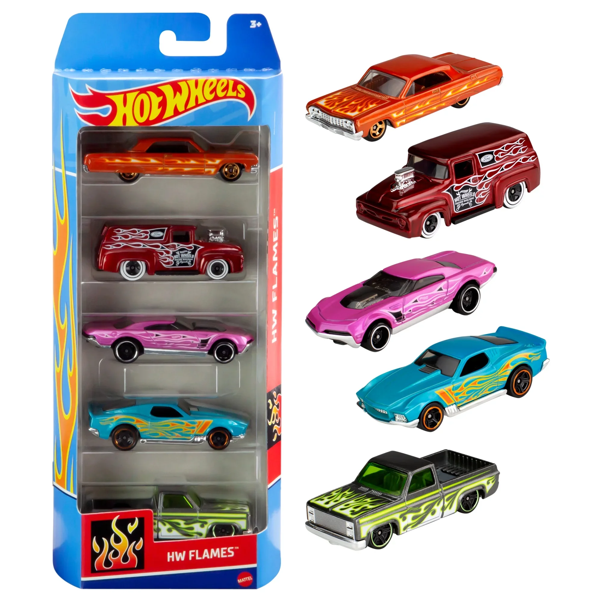 Hot Wheels Die-Cast Cars 5-Pack – 1:64 Scale Vehicle Assortment