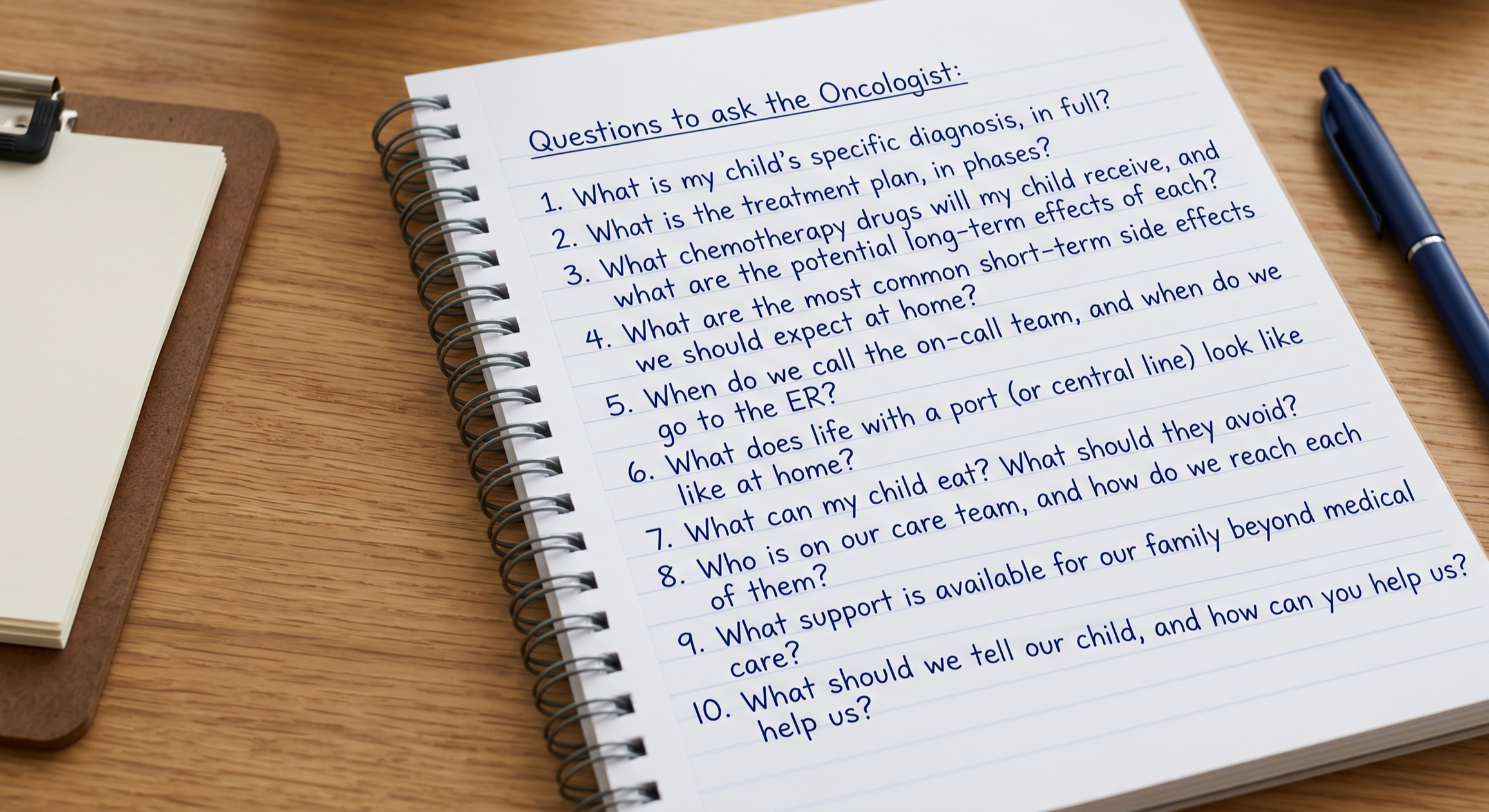 10 Questions to Ask Your Oncologist (A Starter List for Cancer Parents)