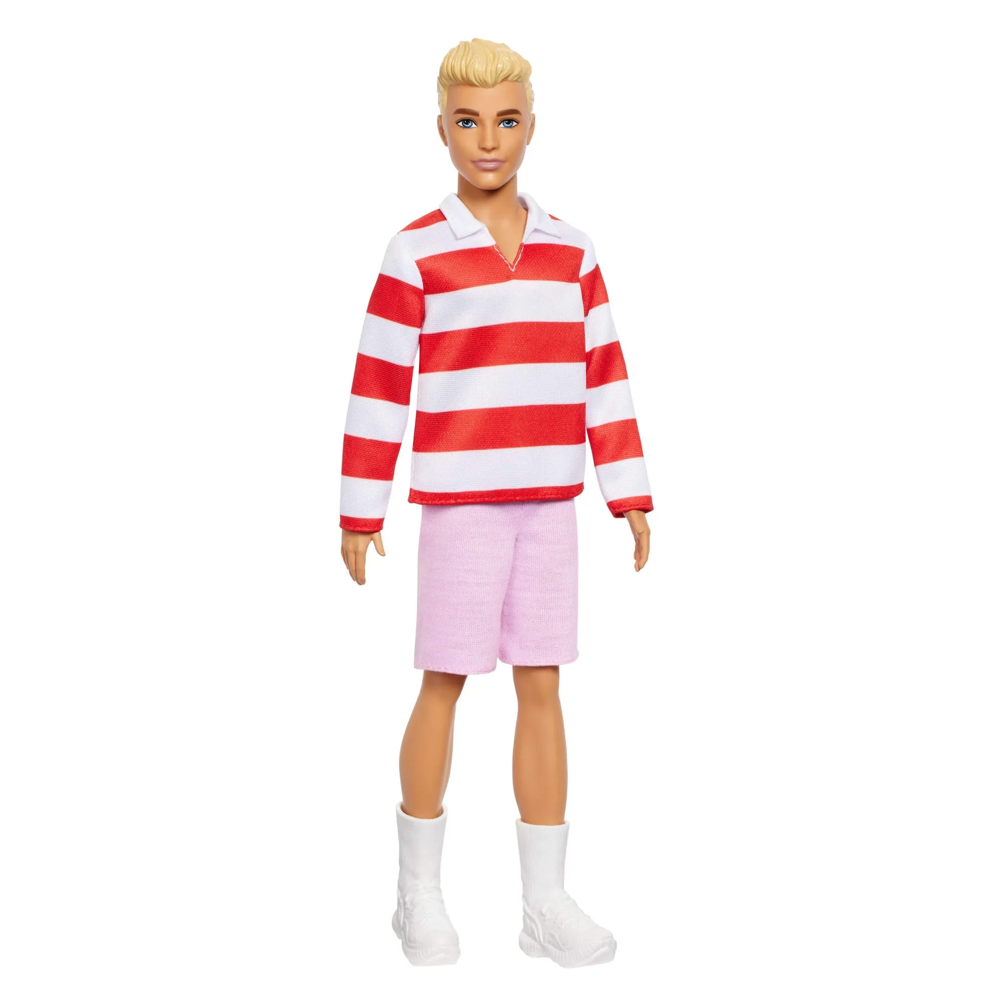 Barbie Fashionistas Ken Doll #241 – Red Striped Top & Pink Shorts