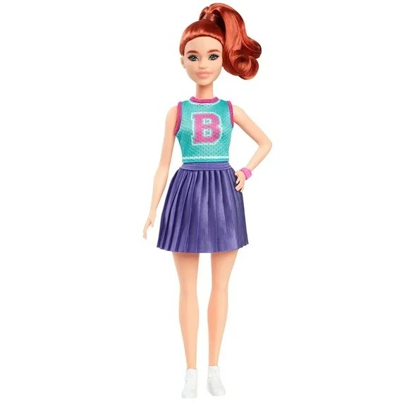 Barbie Fashionistas Doll #232 – Jersey Top & Purple Pleated Skirt