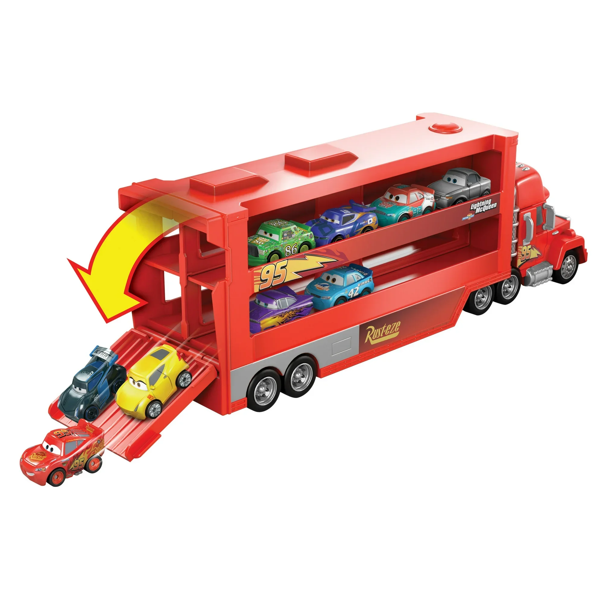 Disney Pixar Cars Mini Racers Mack Transporter 3.webp