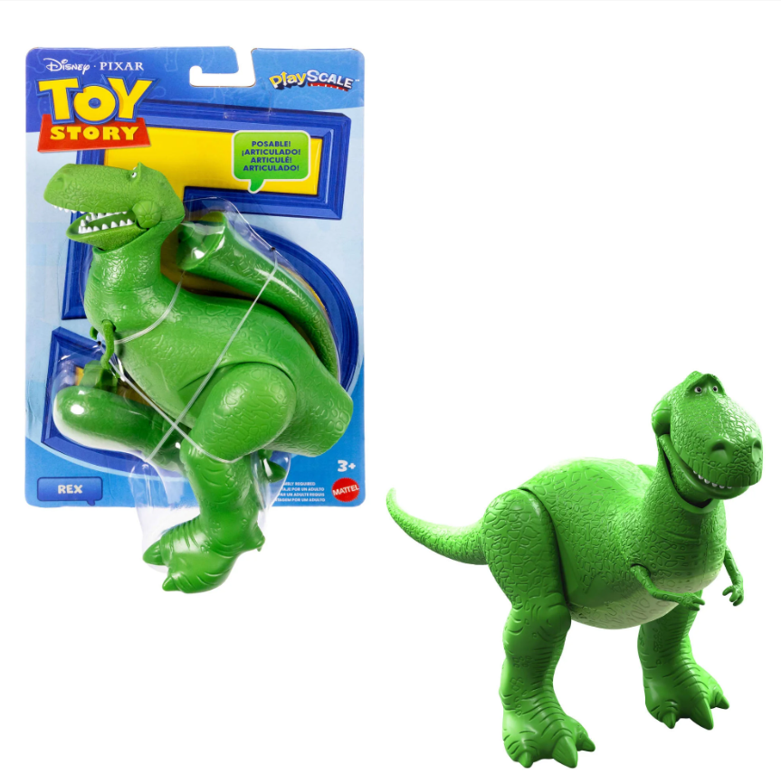 Disney and Pixar Toy Story Rex Action Figure 7.25-Inch-Tall Dinosaur