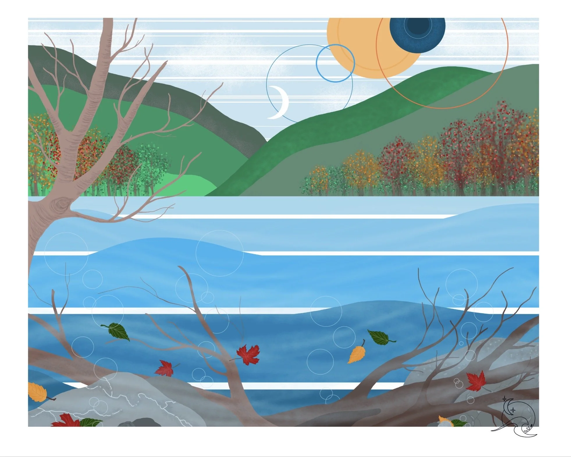 autumn echos,  giclee print