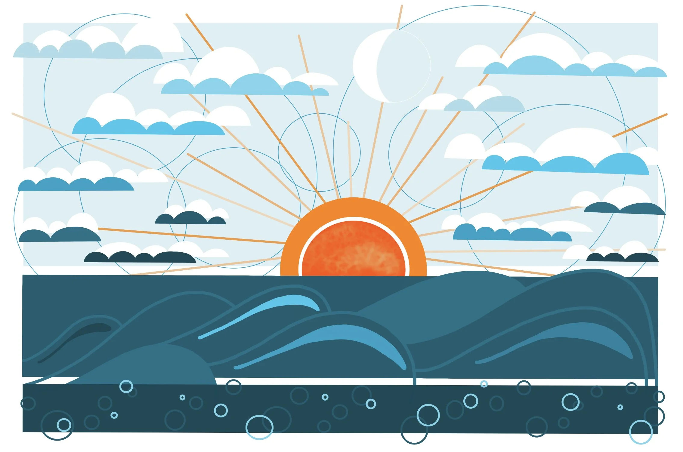 winter waves, 2023, giclee print